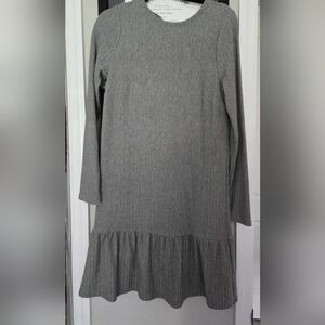 LOFT Gray Long Sleeve Dress